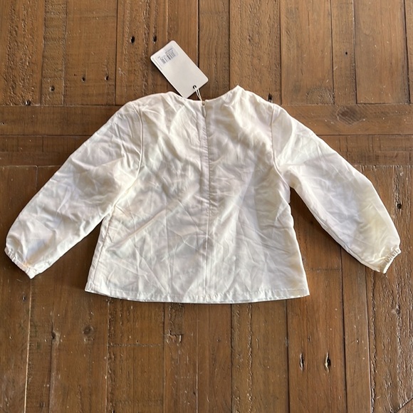 Carrememt beau cream ruffle blouse NWT - Picture 5 of 5